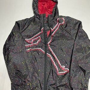Jordan Black Jacket with Colorful Dots size youth m